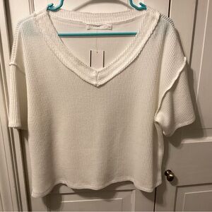 NWT oversized Lush Cream Crew Neck Sweater